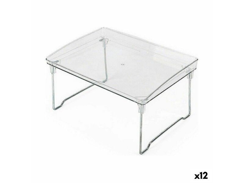 Stojak na talerze Confortime Składany Przezroczysty 31 x 22 x 16,8 cm (12 Sztuk)