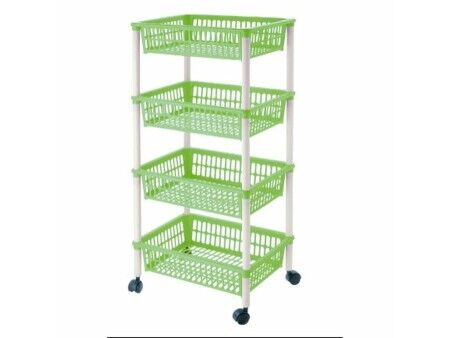 Wózek na Warzywa Tontarelli Mito 4 Kolor Zielony 40 x 29 x 18 cm (12 Sztuk)