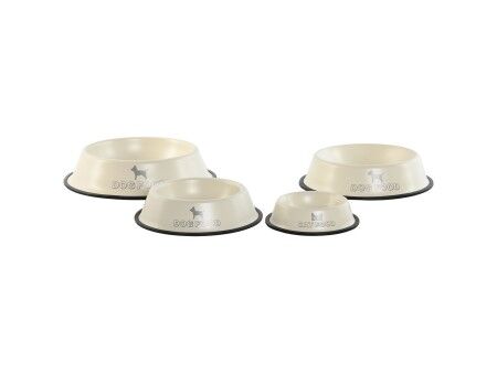 Karmnik dla psów Home ESPRIT Beżowy Gumowy Metal 200 ml 600 ml 700 ml 1 L 29 X 29 X 6,5 cm