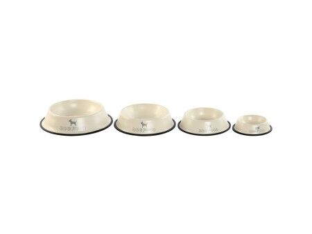 Karmnik dla psów Home ESPRIT Beżowy Gumowy Metal 200 ml 600 ml 700 ml 1 L 29 X 29 X 6,5 cm