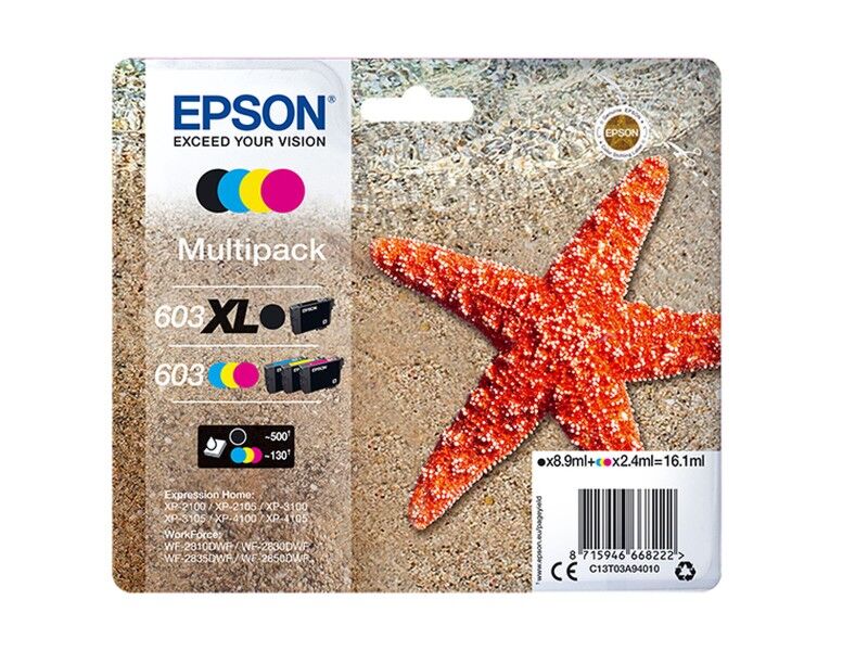Oryginalny Wkład Atramentowy Epson 603 XL Czarny