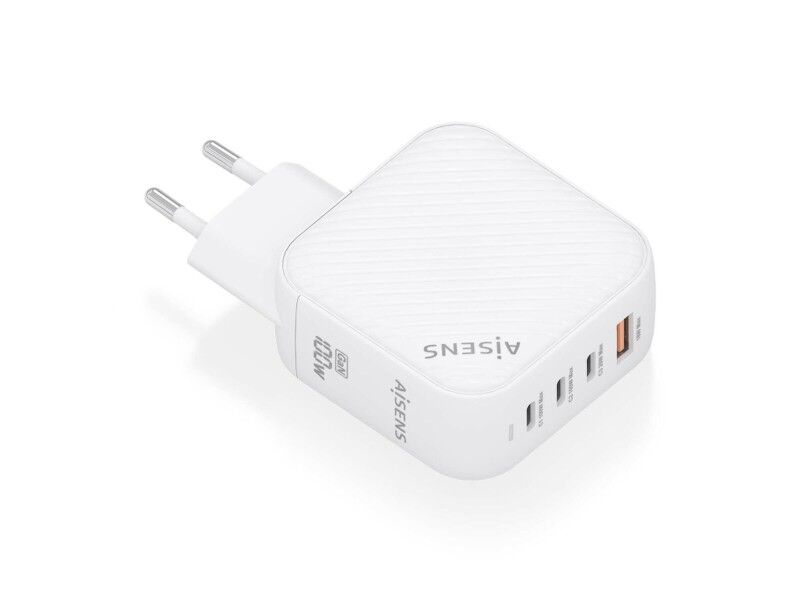 Ładowarka Ścienna Aisens ASCH-100W4P028-W Biały Wielokolorowy 100 W (1 Sztuk)