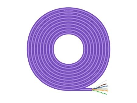 Kabel RJ45 Kategoria 6 UTP Sztywny Aisens A135-0747 Fiolet 100 m