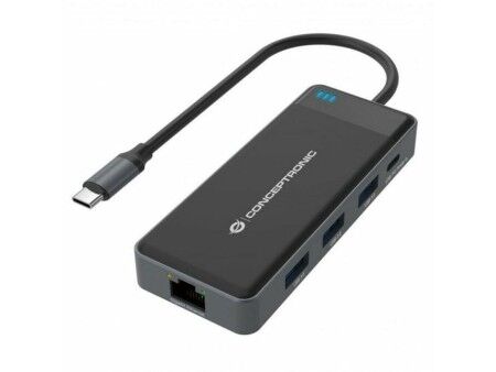 HUB USB Conceptronic DONN14G Czarny Szary 100 W