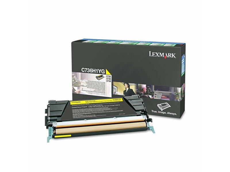 Toner Oryginalny Lexmark C736H1YG Żółty