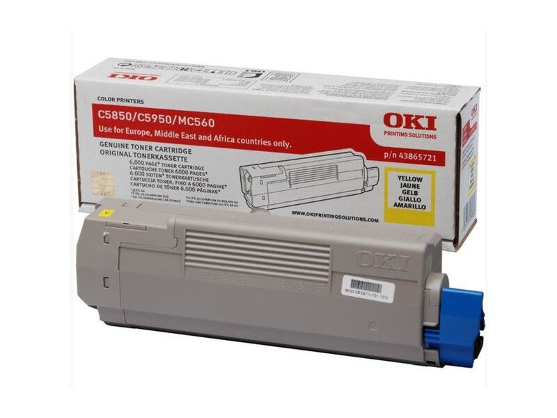 Toner Oryginalny OKI 43865721 Żółty