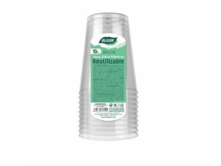 Zestaw szklanek wielokrotnego użytku Algon Przezroczysty Cydr 40 Sztuk 500 ml (10 Części)