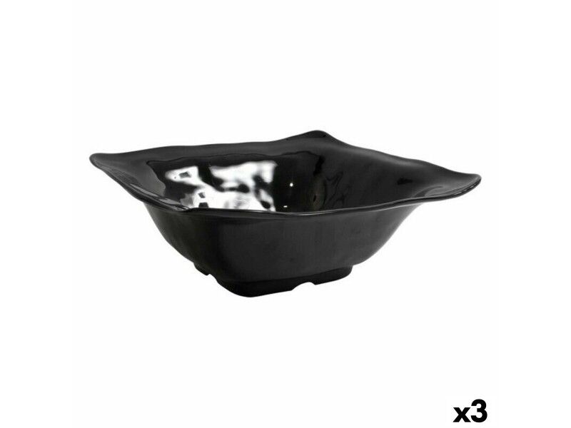 Miska do Sałatki AIR Inde 143888 Porcelana 36,5 x 35,8 x 13,6 cm (3 Sztuk) (36,5 x 35,8 x 13,6 cm)