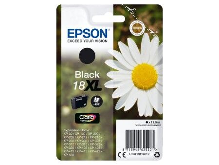 Oryginalny Wkład Atramentowy Epson Cartucho 18XL negro Biały Czarny