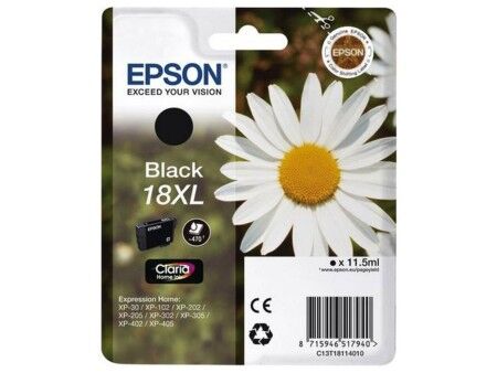 Oryginalny Wkład Atramentowy Epson Cartucho 18XL negro Biały Czarny