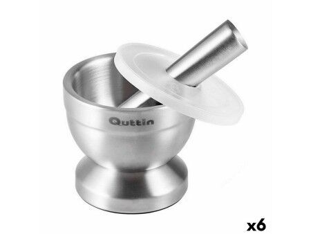 Moździerz kuchenny Quttin Stal nierdzewna Stal 9,8 x 8,2 cm Przeciwpoślizgowy (6 Sztuk)
