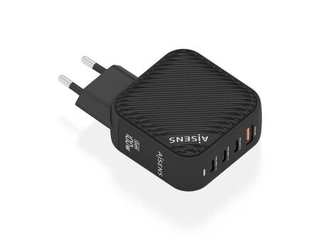 Ładowarka Ścienna Aisens ASCH-100W4P029-BK Czarny Wielokolorowy 100 W (1 Sztuk)