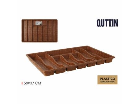 Organizer na Sztućce Quttin 59 x 38 cm Tworzywo termoplastyczne (12 Sztuk)