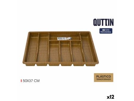 Organizer na Sztućce Quttin 50 x 37 cm Tworzywo termoplastyczne (12 Sztuk)