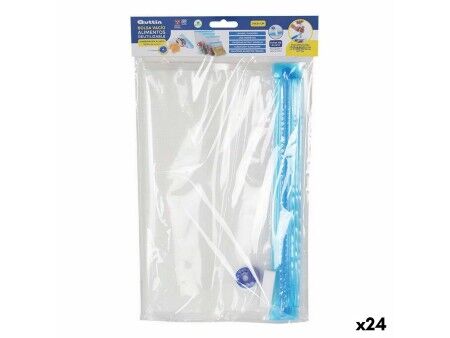 Torba na żywność wielokrotnego użytku Quttin Zawór próżniowy 4 Części 26 x 34 cm (24 Sztuk)