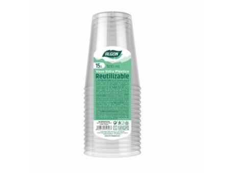 Zestaw szklanek wielokrotnego użytku Algon Przezroczysty Cydr 20 Sztuk 500 ml (15 Części)
