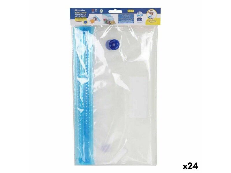 Torba na żywność wielokrotnego użytku Quttin Zawór próżniowy 4 Części 30 X 34 cm (24 Sztuk)