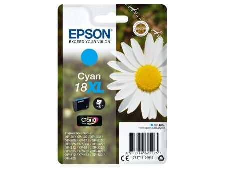 Oryginalny Wkład Atramentowy Epson C13T18124012 Turkusowy