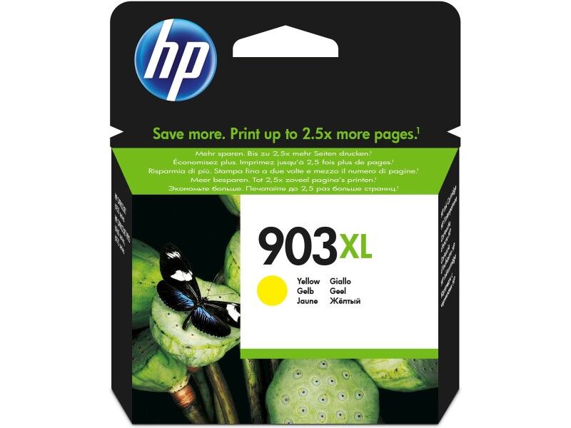 Zgodny pojemnik z tuszem HP T6M11AE Żółty