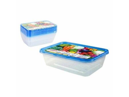Set 10 Pojemników na Lunch Privilege 49786 500 ml Prostokątny 17,5 x 12 x 4 cm (24 Sztuk)