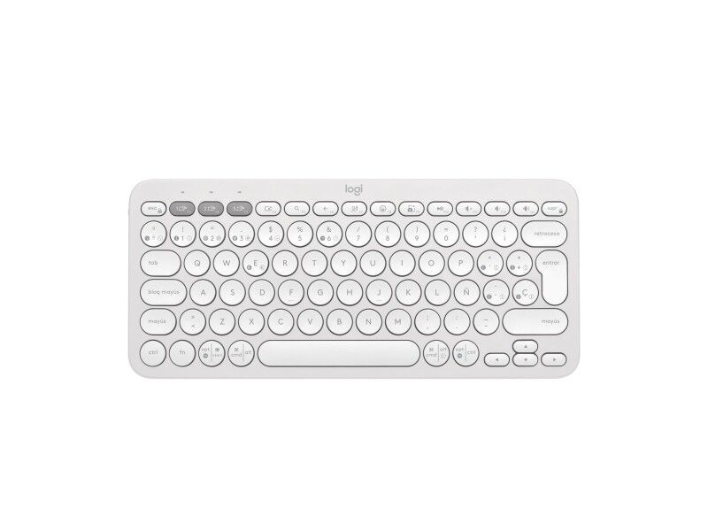Klawiatura Bezprzewodowa Logitech K380s Biały Qwerty Hiszpańska