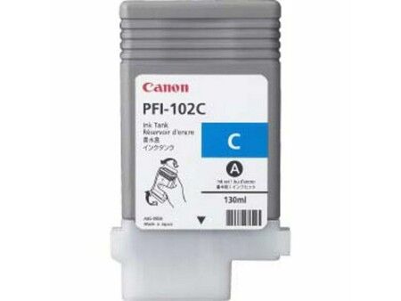 Oryginalny Wkład Atramentowy Canon PFI-102C Niebieski Turkusowy