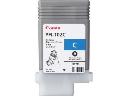 Oryginalny Wkład Atramentowy Canon PFI-102C Niebieski Turkusowy