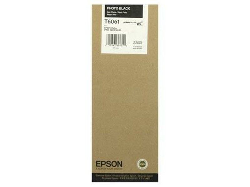 Oryginalny Wkład Atramentowy Epson Cartucho T606100 negro foto Czarny