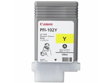 Oryginalny Wkład Atramentowy Canon PFI-102Y Żółty