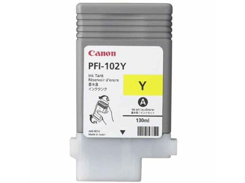 Oryginalny Wkład Atramentowy Canon PFI-102Y Żółty