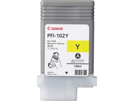 Oryginalny Wkład Atramentowy Canon PFI-102Y Żółty