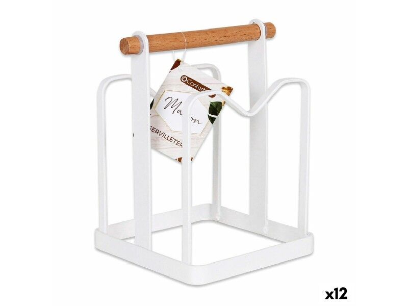 uchwyt do serwetek Confortime 124022 14,2 x 12,2 x 18,7 cm (12 Sztuk) Biały