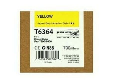 Oryginalny Wkład Atramentowy Epson Cartucho T636400 amarillo Żółty