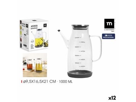 Buteleczka na oliwę La Mediterránea Silikon Stal nierdzewna 1 L (12 Sztuk)