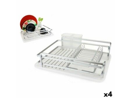 Ociekacz do Naczyń Confortime Alluma Aluminium 43 x 32 x 12 cm (4 Sztuk)