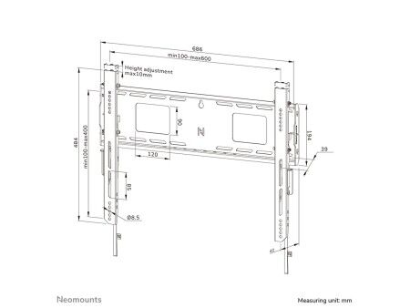 Uchwyt na TV Neomounts WL30-750BL16 42" 86"