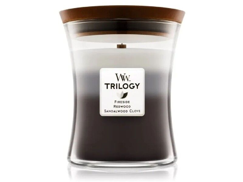 Świeczka Zapachowa Woodwick Trilogy Medium Warm Woods