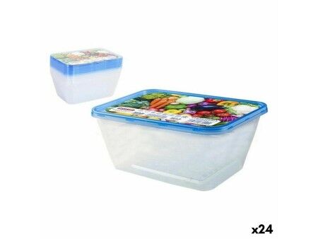 Set 8 Pojemników na Lunch Privilege 1L Prostokątny 17,5 x 12 x 7 cm (24 Sztuk)