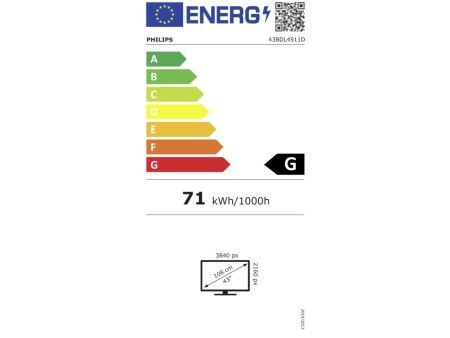 Monitor Videowall Philips 43BDL4511D/00 4K Ultra HD 43" 60 Hz LED