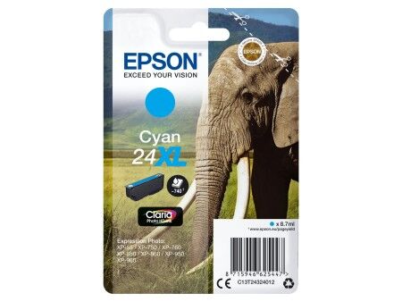Oryginalny Wkład Atramentowy Epson C13T24324012 Turkusowy