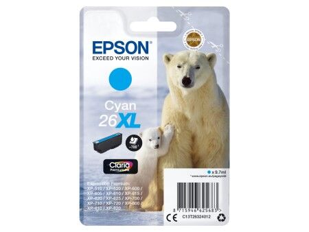 Oryginalny Wkład Atramentowy Epson C13T26324012 Turkusowy
