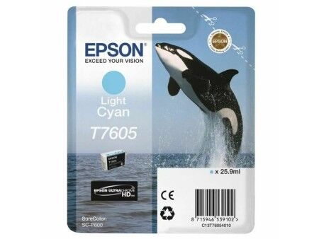 Oryginalny Wkład Atramentowy Epson C13T76054010 Turkusowy Jasnobłękitny