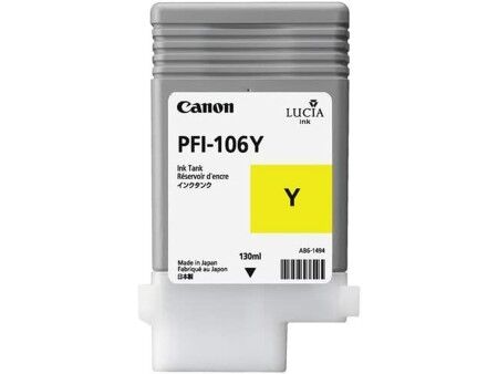 Oryginalny Wkład Atramentowy Canon PFI-106 Y Żółty