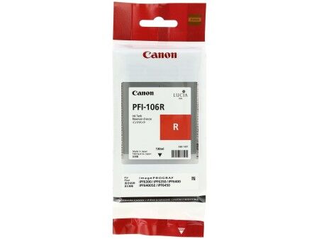 Oryginalny Wkład Atramentowy Canon PFI-106 R Czerwony