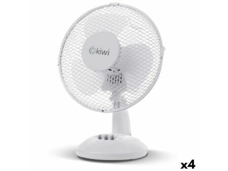 Wentylator podłogowy Kiwi Biały Ø 27 cm 21W (4 Sztuk)