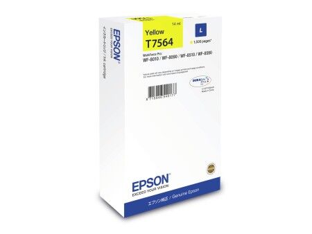 Oryginalny Wkład Atramentowy Epson C13T75644N Żółty