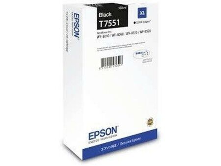 Oryginalny Wkład Atramentowy Epson T7551 Czarny