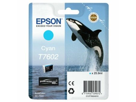 Oryginalny Wkład Atramentowy Epson C13T76024010 Turkusowy