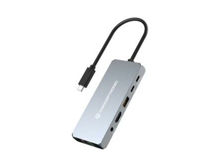 HUB USB Conceptronic 110519807101 Czarny Szary