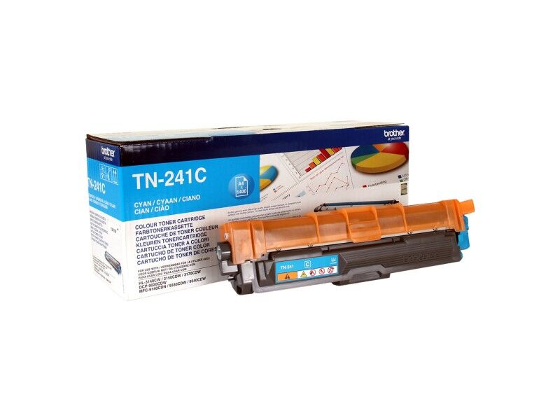 Toner Oryginalny Brother TN-241C Czarny Turkusowy